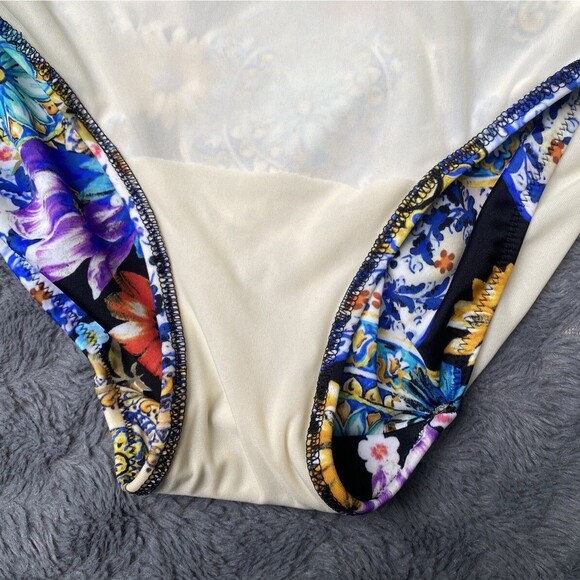 Fantasie Lascari Sized-Cup Bandeau Swimsuit Size 34D Multicolor Medallion floral - Picture 10 of 12